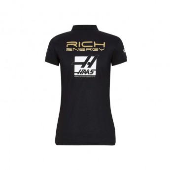Haas F1 damska koszulka polo Energy Team black F1 Team 2019