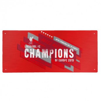 Liverpool tablica na ścianę Champions Of Europe Street Sign