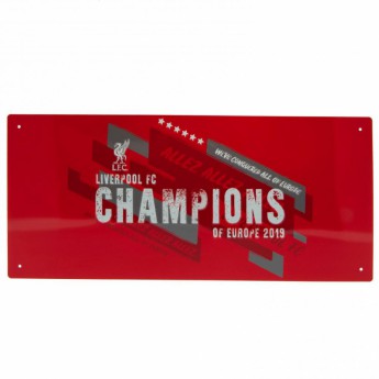 Liverpool tablica na ścianę Champions Of Europe Street Sign