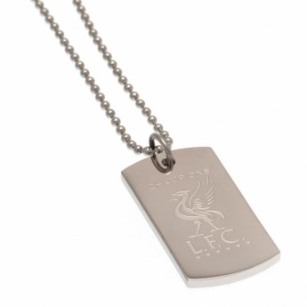 Liverpool naszyjnik z zawieszką Champions Of Europe Engraved Dog Tag & Chain