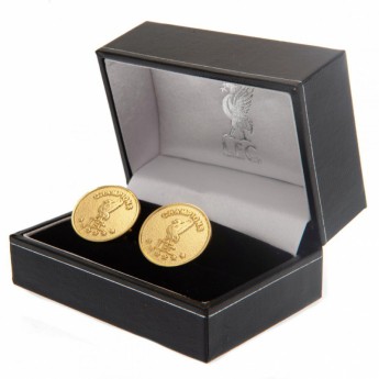 Liverpool spinki mankietowe Champions Of Europe Gold Plated Cufflinks