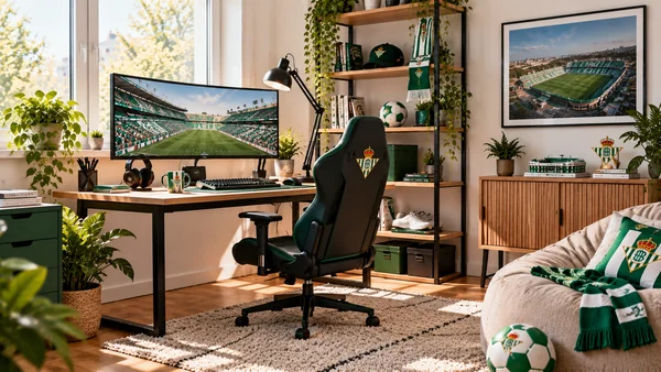 Inspiracja na kącik do pracy dla kibica Real Betis