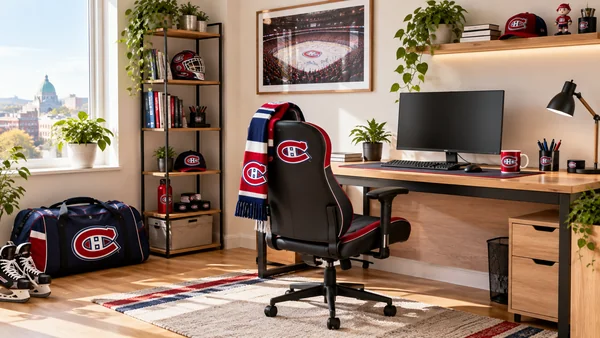 Inspiracja na kącik do pracy dla kibica Montreal Canadiens