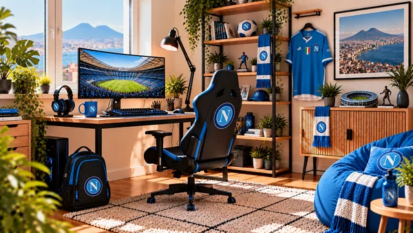 Inspiracja na kącik do pracy dla kibica SSC Napoli