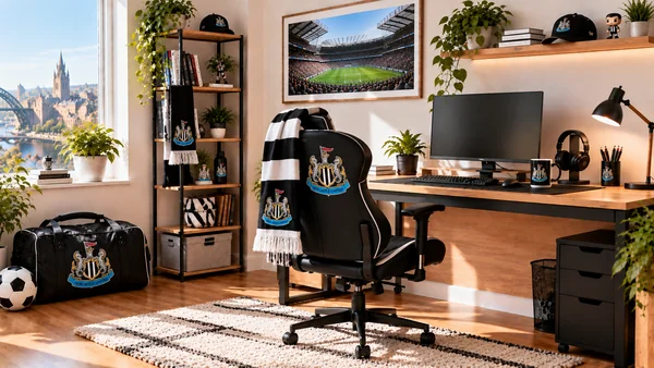 Inspiracja na kącik do pracy dla kibica Newcastle United