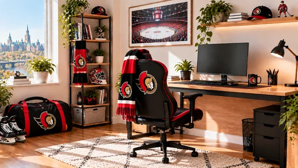 Inspiracja na kącik do pracy dla kibica Ottawa Senators