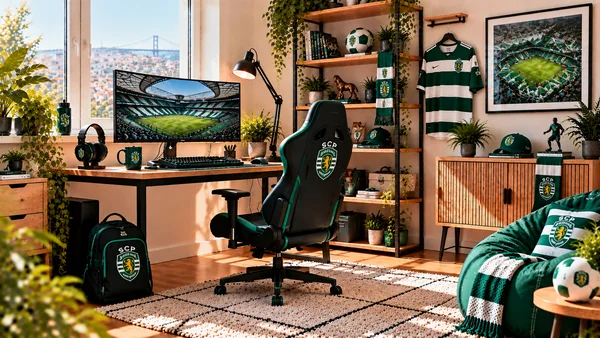 Inspiracja na kącik do pracy dla kibica Sporting CP