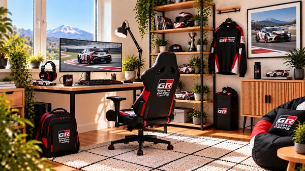 Inspiracja na kącik do pracy dla kibica Toyota Gazoo Racing
