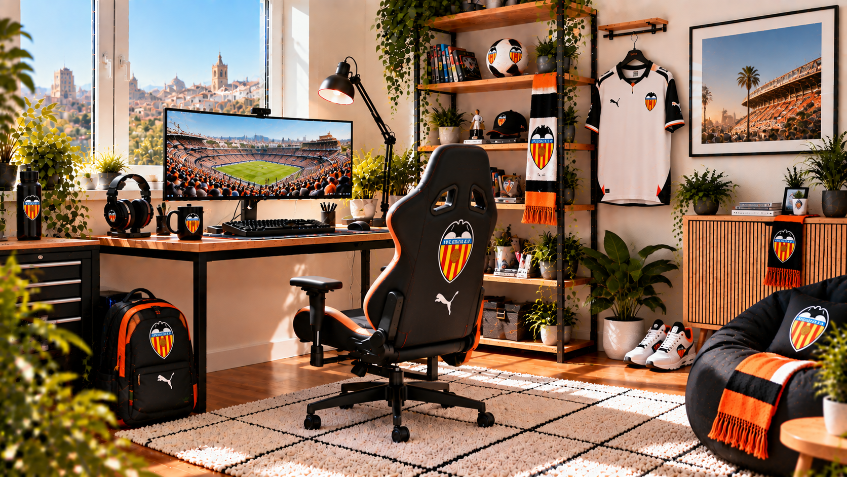Inspiracja na kącik do pracy dla kibica Valencia CF