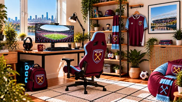 Inspiracja na kącik do pracy dla kibica West Ham United