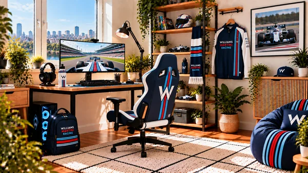 Inspiracja na kącik do pracy dla kibica Williams Martini Racing